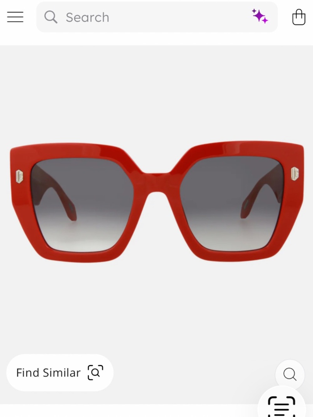 Just Cavalli Red Oversized Square Sunglasses with Gradient Lenses